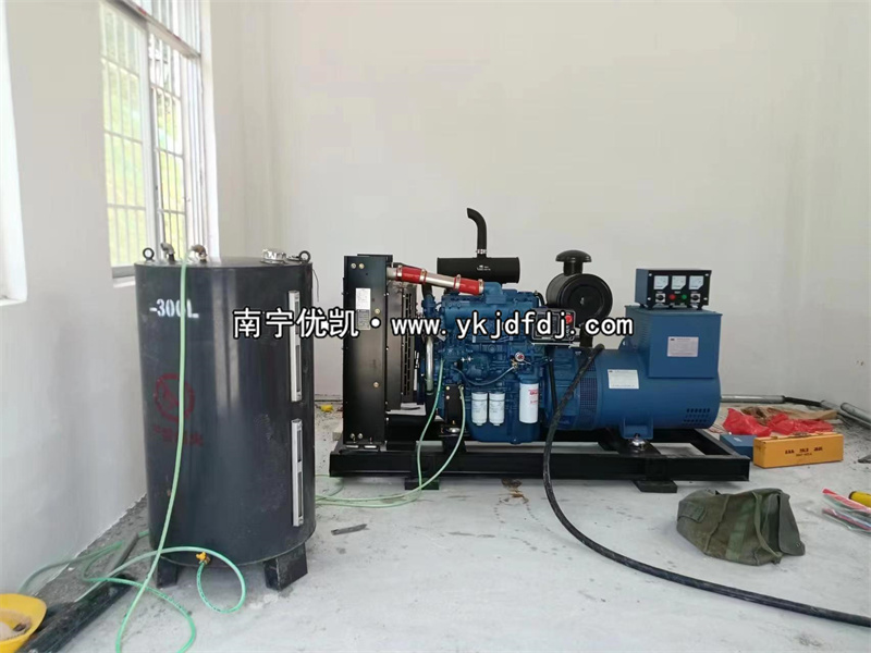 2023年5月22日，100kw玉柴發(fā)電機組來賓項目到貨安裝